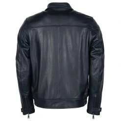 Giacca in Pelle Helstons Aeronef Rag Blu - Abbigliamento Uomo Elegante -Negozio di moto Helstons 2021053 retro