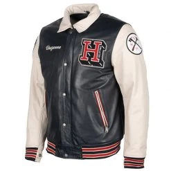 Giacca in Pelle Helstons Cheyenne Rag - Blu Beige | Abbigliamento Uomo