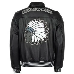 Giacca in Pelle Helstons Cheyenne Rag Nero - Abbigliamento Uomo -Negozio di moto Helstons 2021056nn retro