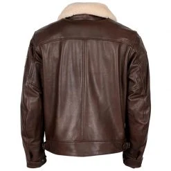 Giacca in Pelle Helstons Esquadron Rag Marrone - Elegante e Confortevole -Negozio di moto Helstons 2021059 retro