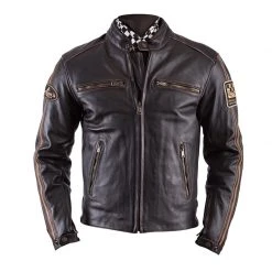 Negozio di moto Helstons 22 Giacca in Pelle Helstons Ace Cuir Oldies Marrone - Abbigliamento Uomo