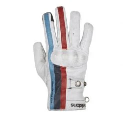 Invernali Guanti Helstons Burton Bianco Blu Rosso - Guanti da Motociclista Invernali