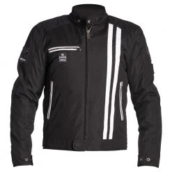 Giacca in Tessuto Helstons Cobra Nero Bianco - Abbigliamento Uomo