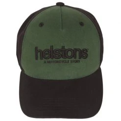 Cappellino Helstons Corporate Nero Verde - Accessori Moda Casual