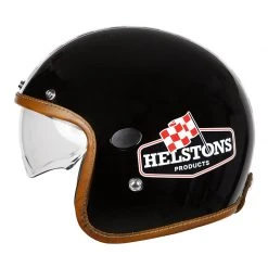 Casco Helstons Flag Carbon Nero Personalizzabile - Caschi Jet di Alta Qualità