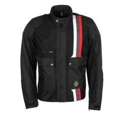 Giacca in Tessuto Traforato Helstons Hamilton Mesh Nero - Abbigliamento da Moto