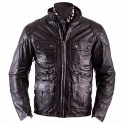 Negozio di moto Helstons 31 Giacca In Pelle Helstons Hunt Marrone - Elegante e Funzionale