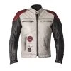 Giacca in Pelle Helstons Tracker - Bianco, Nero, Rosso | Abbigliamento Uomo