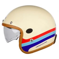 Custom Casco Helstons Mora Beige - Caschi Jet Personalizzati