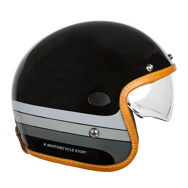 Casco Helstons Mora Nero - Casco Jet Personalizzabile per Massima Sicurezza e Stile 2 Casco Helstons Mora Nero - Casco Jet Personalizzabile per Massima Sicurezza e Stile - immagine 2